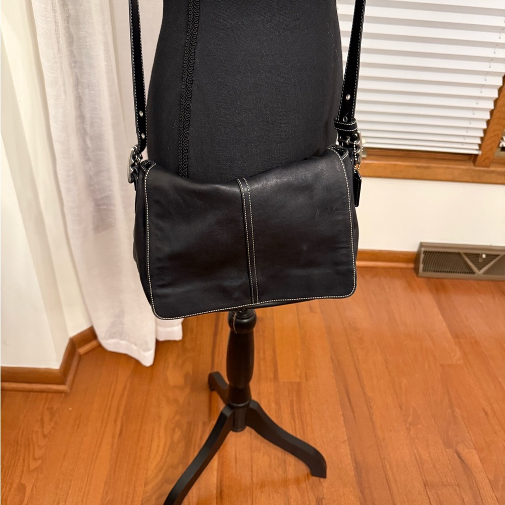 Coach Black Leather Crossbody Bag